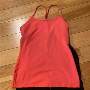 Lululemon yoga top with built in shelf bra